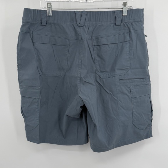 Duluth Trading Co Womens Gray Blue Flex Cargo Hiking Shorts Size 18 Stretch - Picture 3 of 8